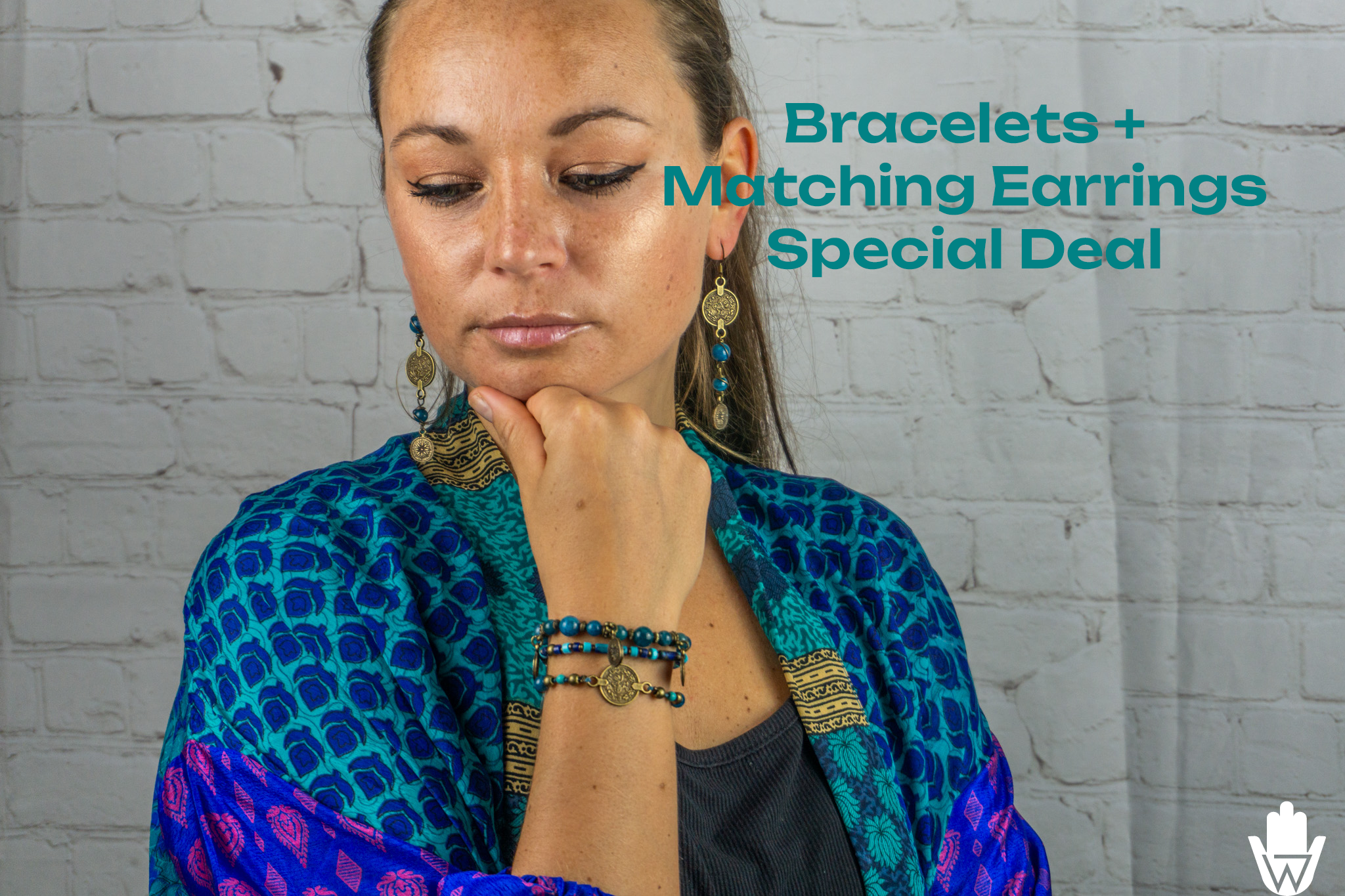 matching bracelet and earrings super set- wander jewellery