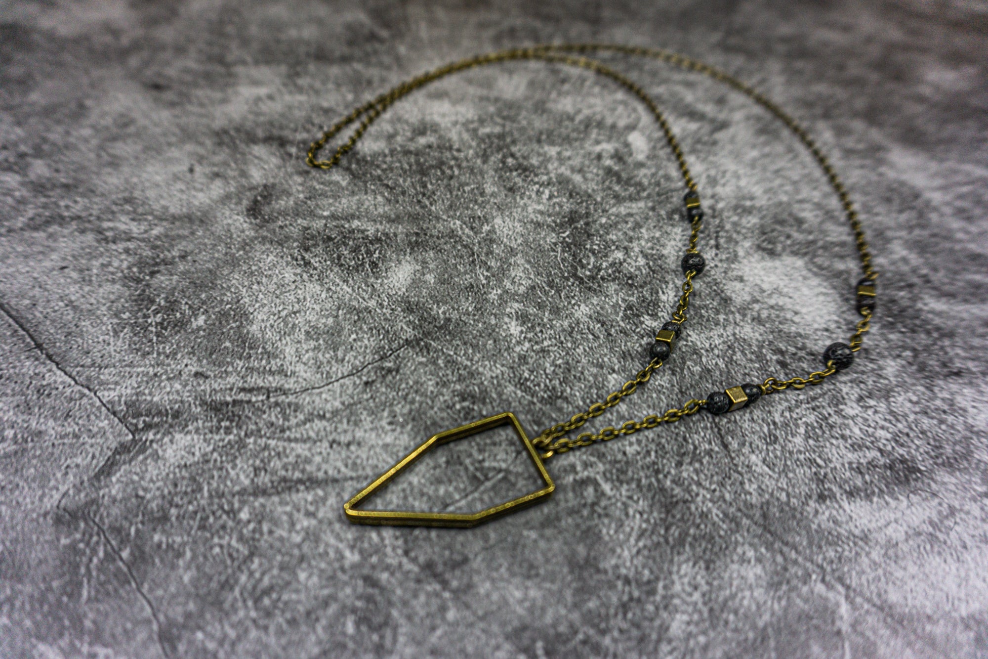 minimalist geometric pendant chain necklace- wander jewellery