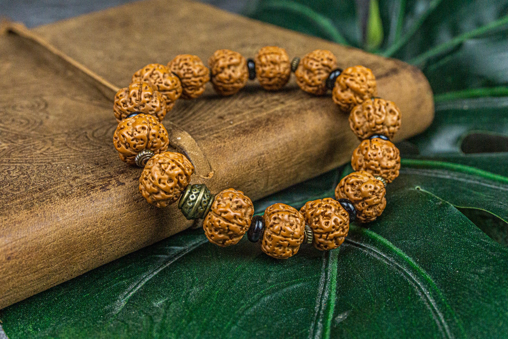 rudraksha seed beaded bracelet - wander jewellery