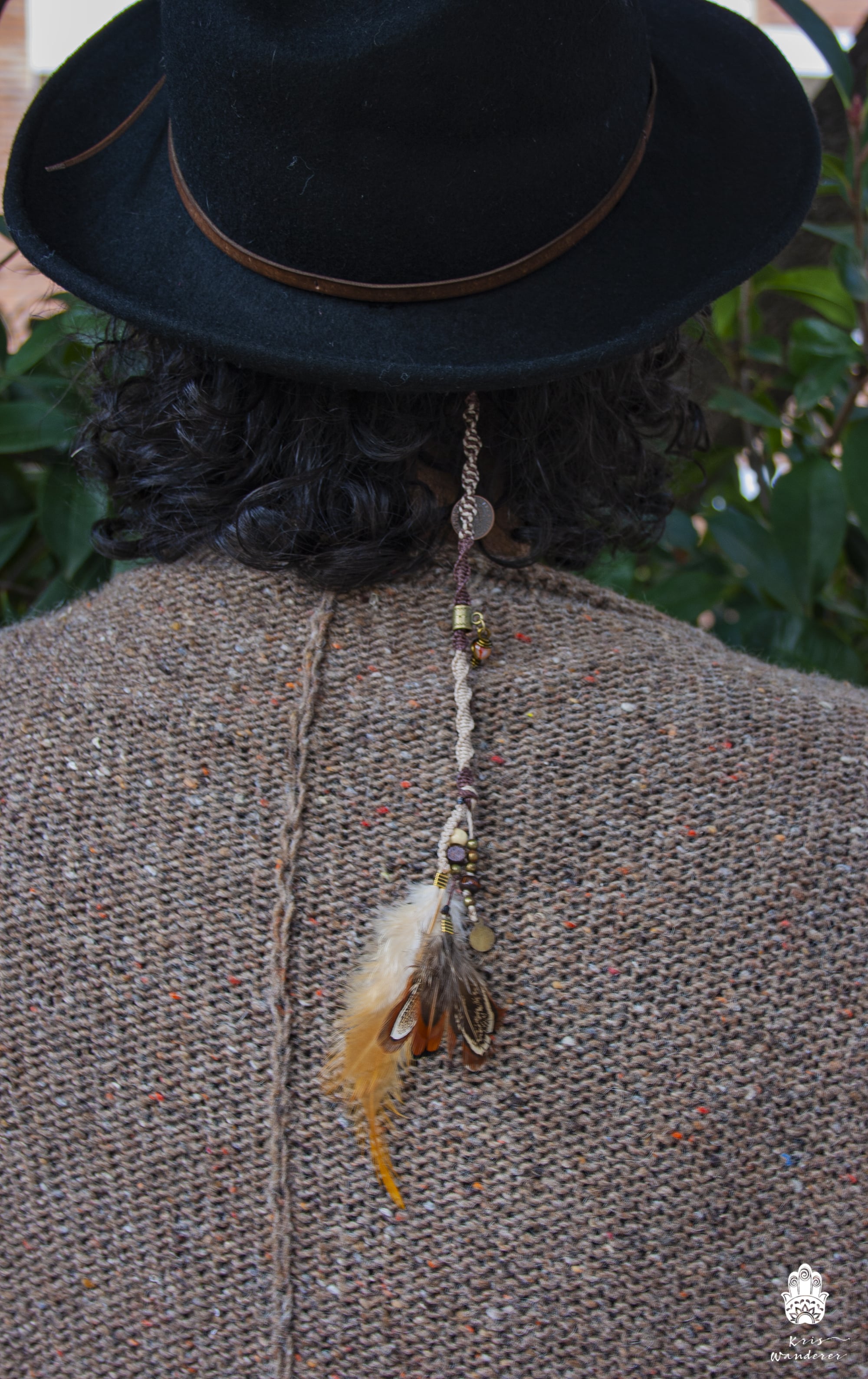 pirate hair wrap extencion with charms and feathers- wander jewellery