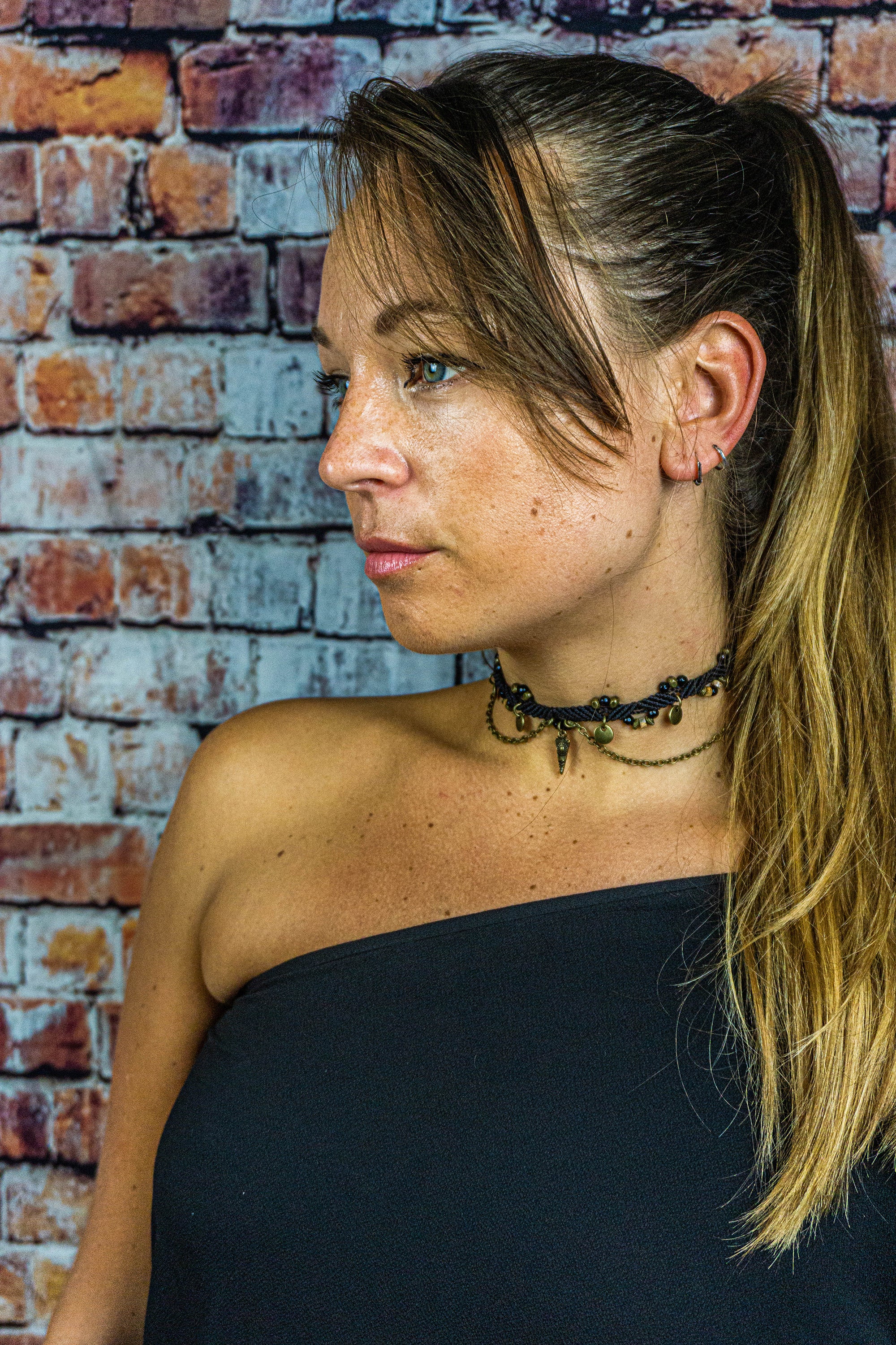 Boho choker necklace