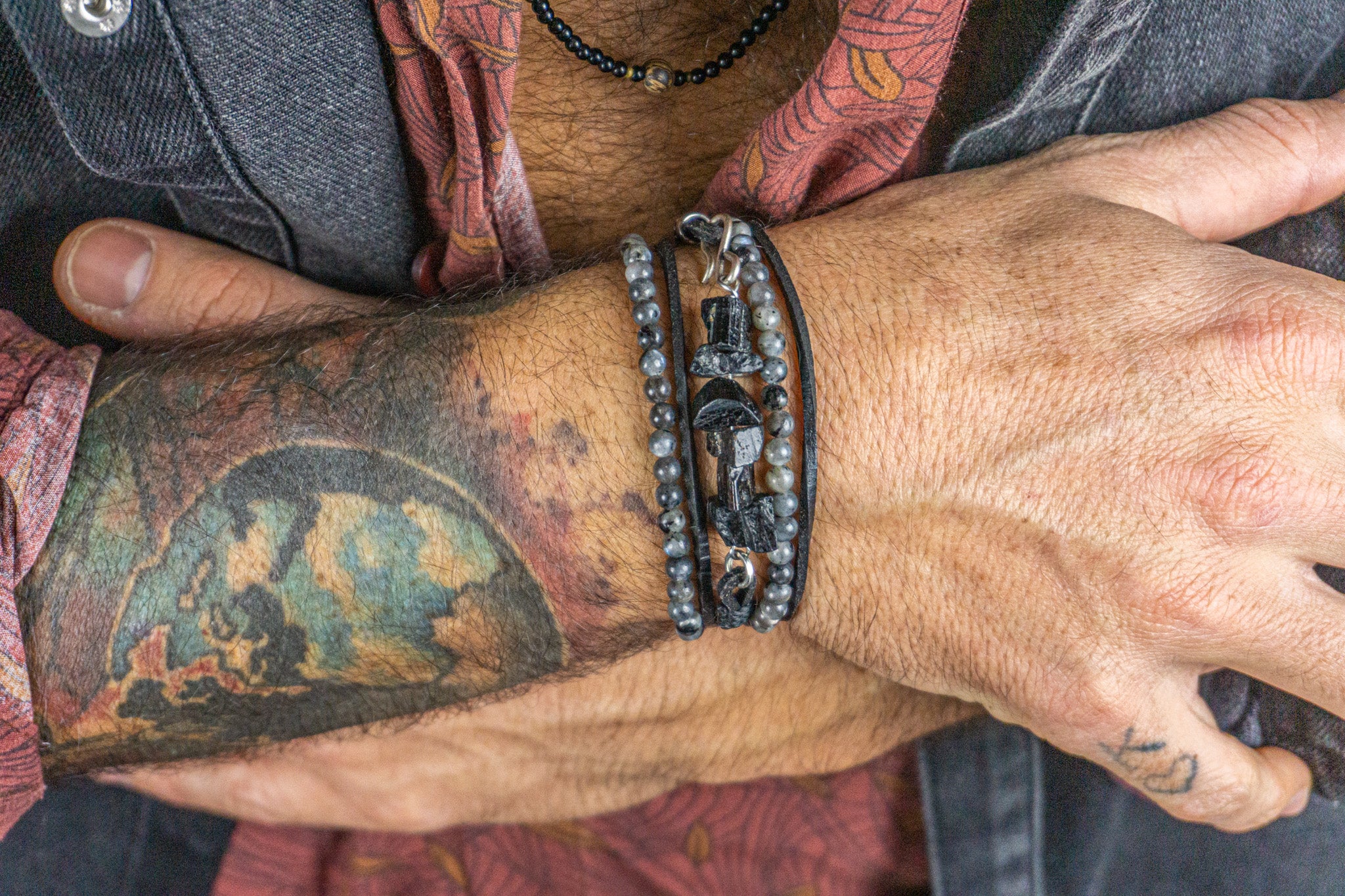 Raw Tourmaline gemstone bracelet