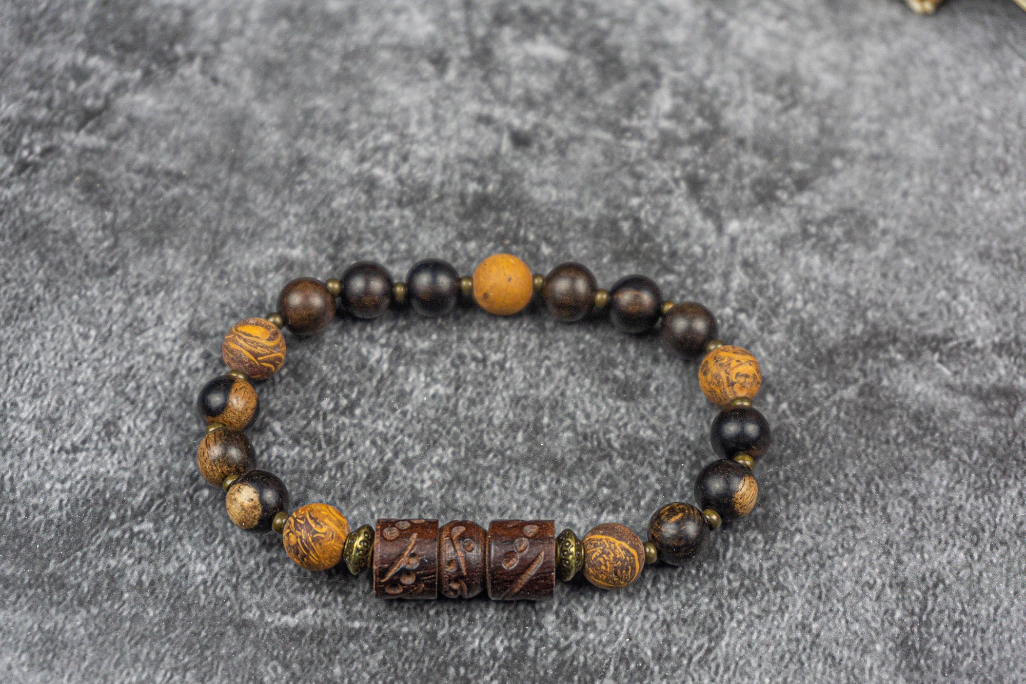 Earthy handmade ebony wood bracelet