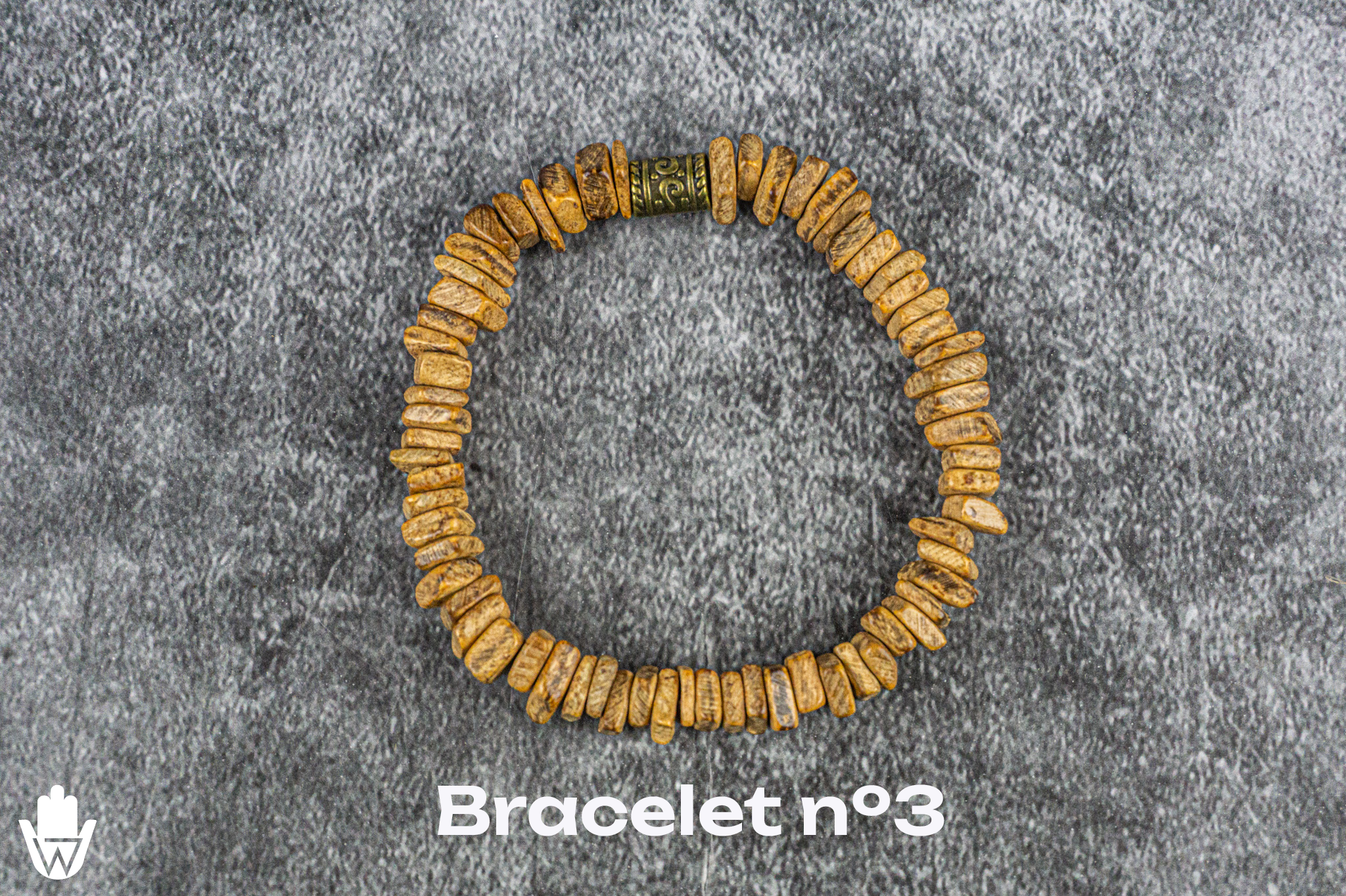 coconut shell stretchy bracelet- wander jewelley