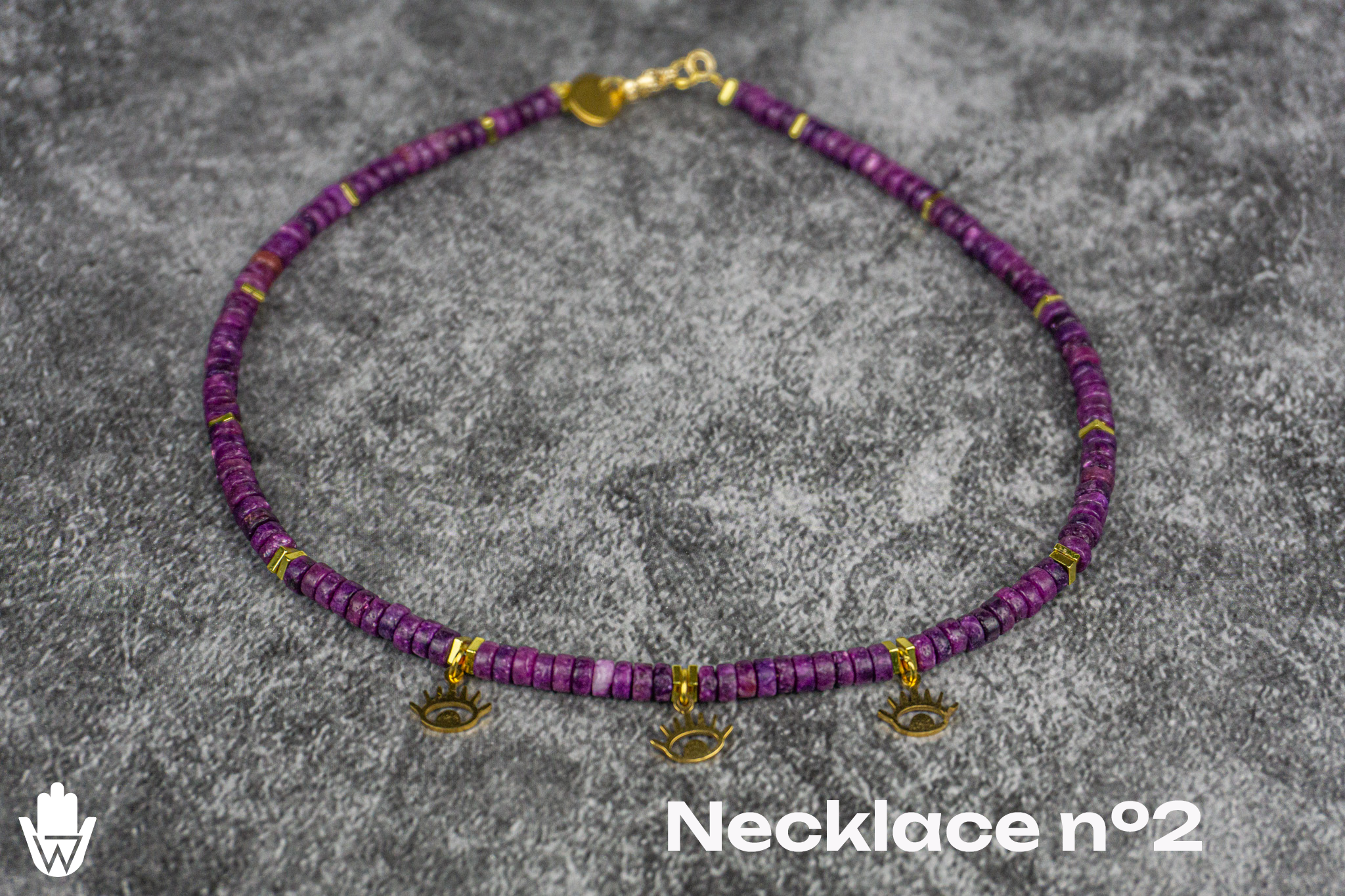 purple golden choker necklace-wander jewellery