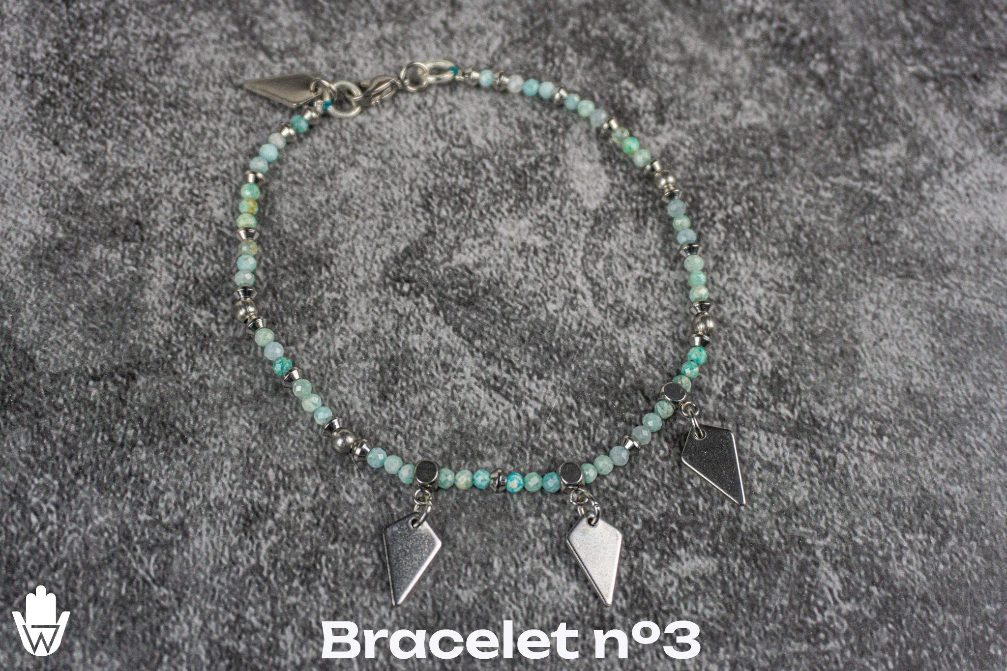 amazonite gemstone charm ankletanklet-wander jewellery