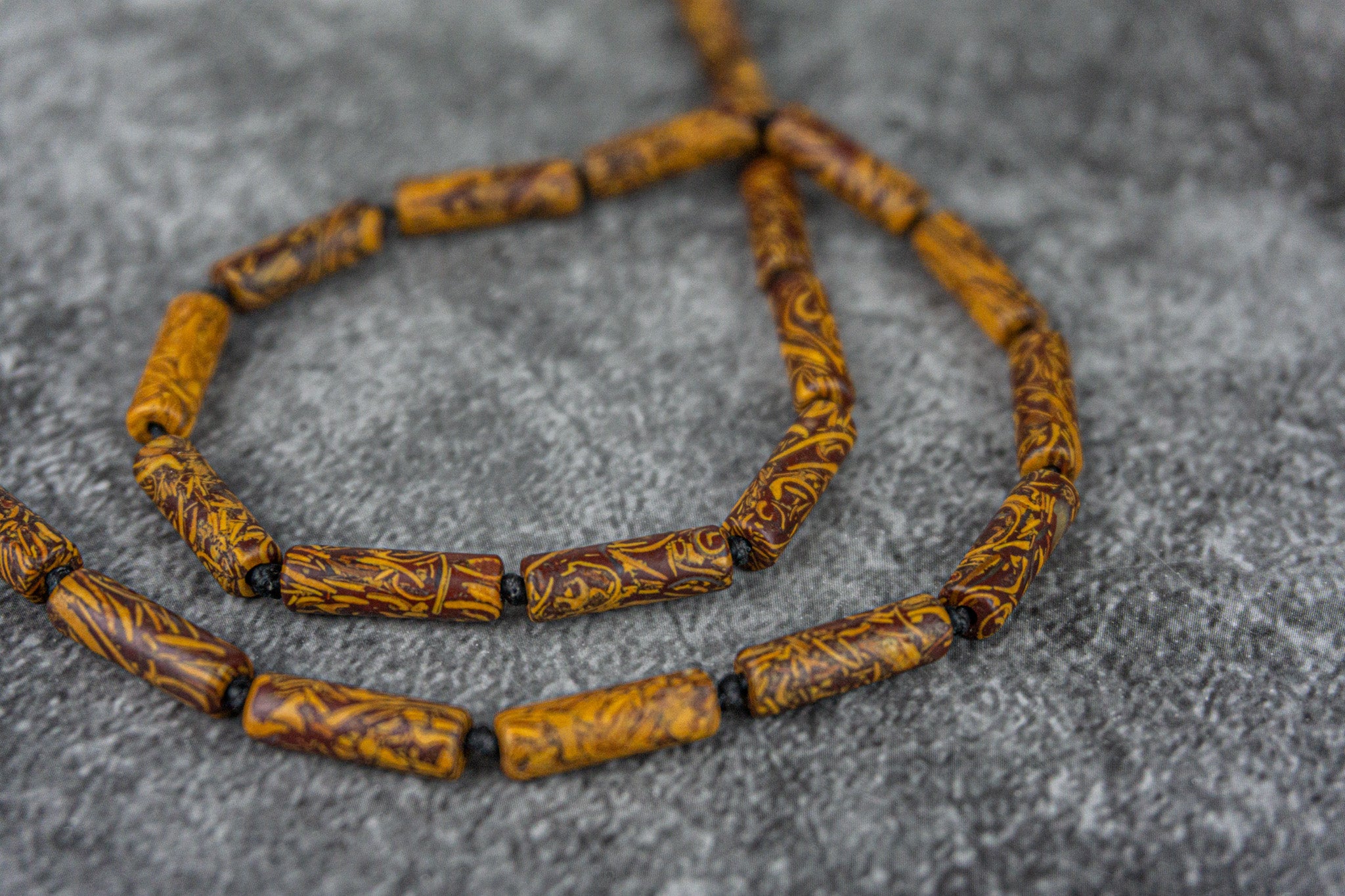 natural elephant skin jasper gemstone necklace - wander jewellery