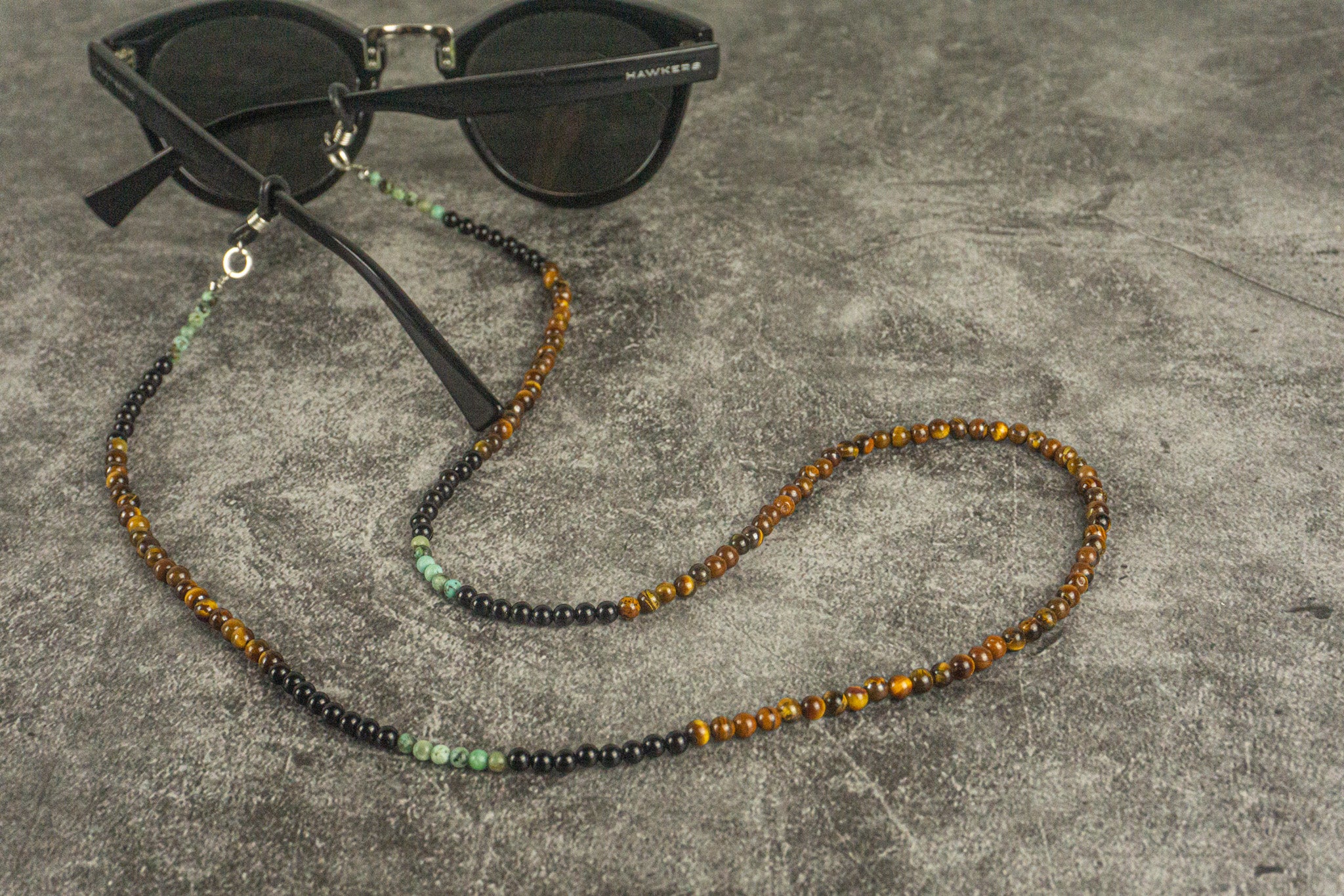 colorful gemstone beaded sunglasses chain holder- wander jewellery