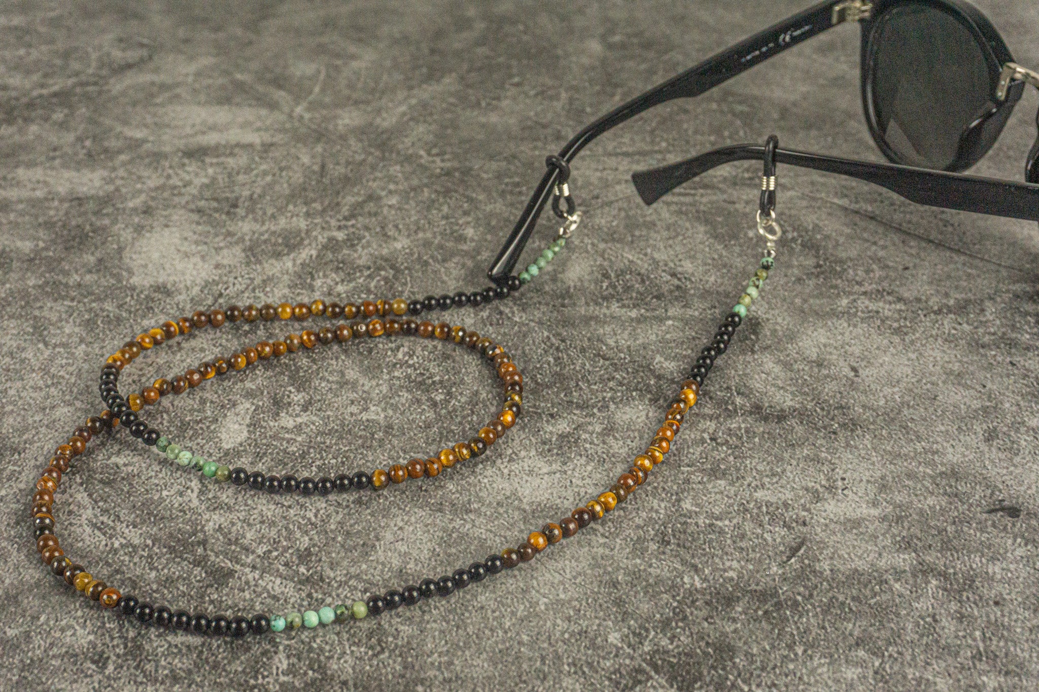 gemstone beaded eyeglasses chain- wander jewellery