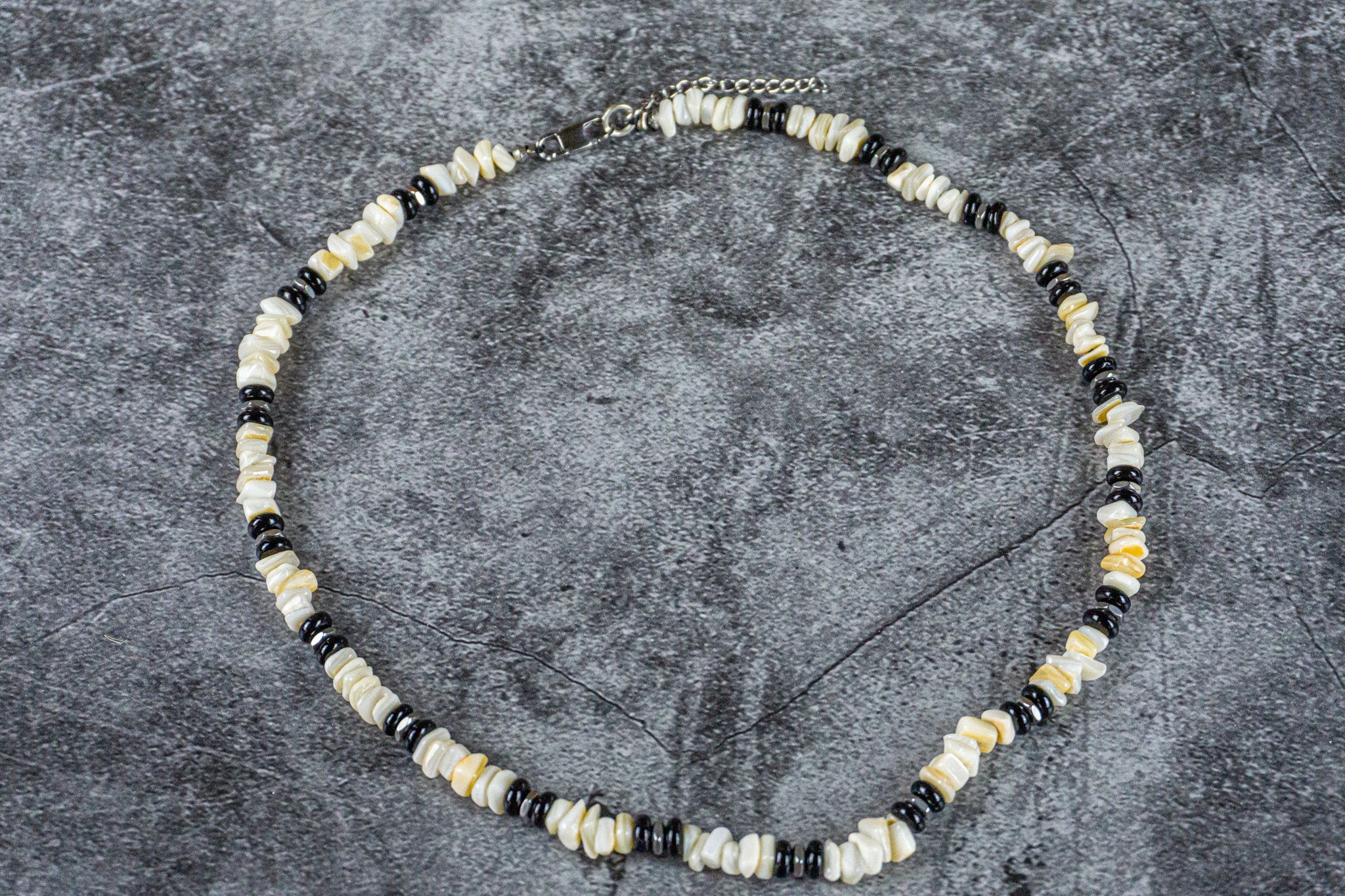 white ivory bamboo coral chips waterproof  choker - wander jewellery