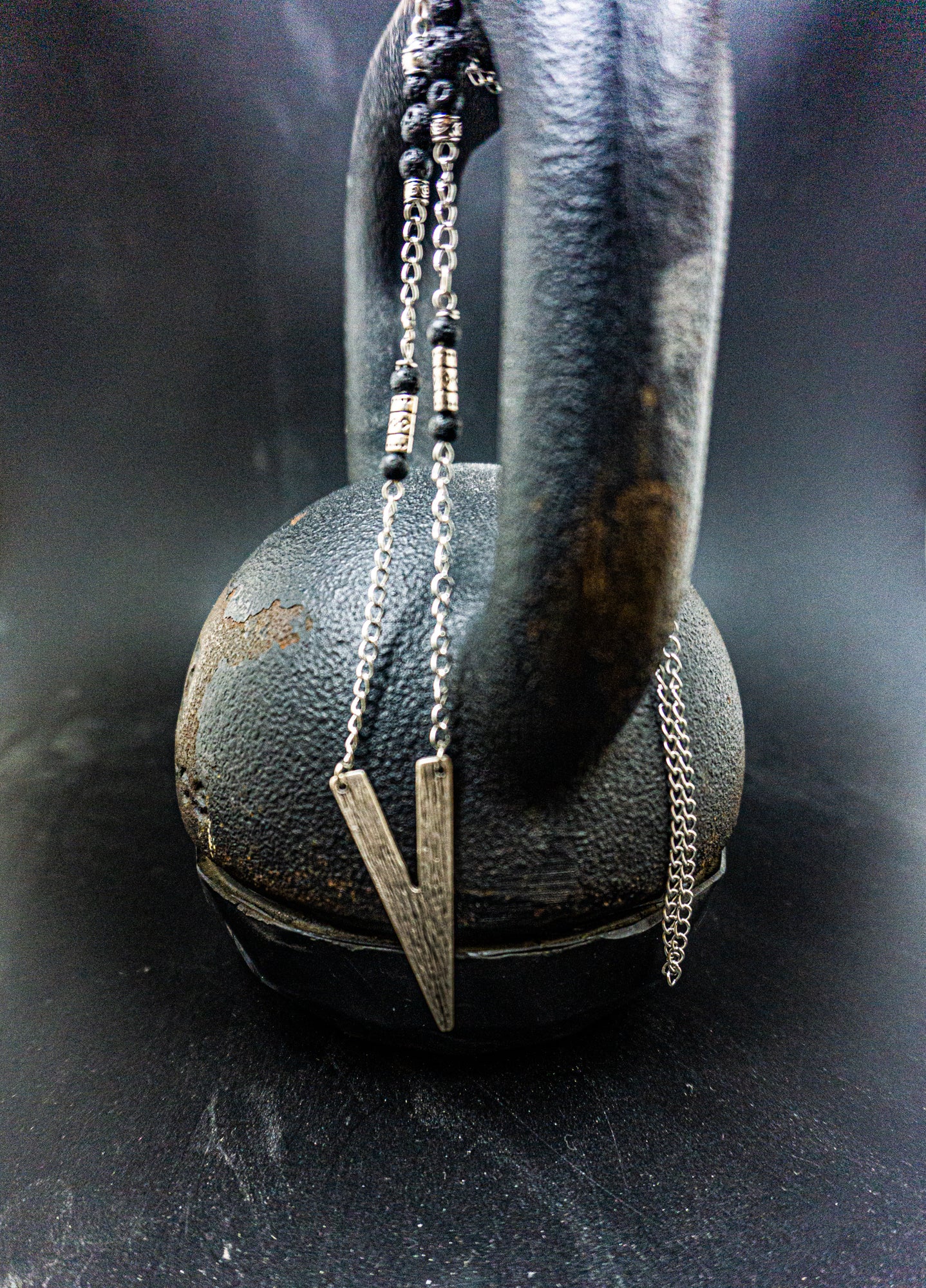 minimalist chain triangle pendant necklace- wander jewellery