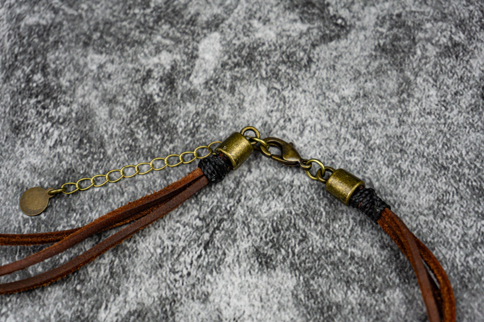 triple leather choker - wander jewellery